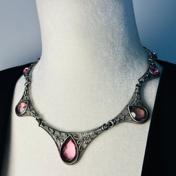 Gothic Victoria Style Statement Collar Necklace - Picture 1 of 8